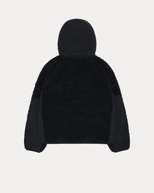 STUSSY SHERPA PANELED HOODED JACKET