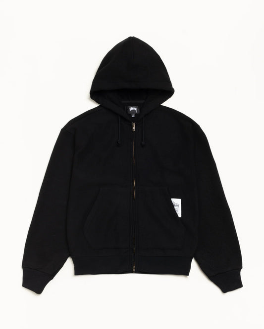 STUSSY PATCH ZIP KNIT HOODIE